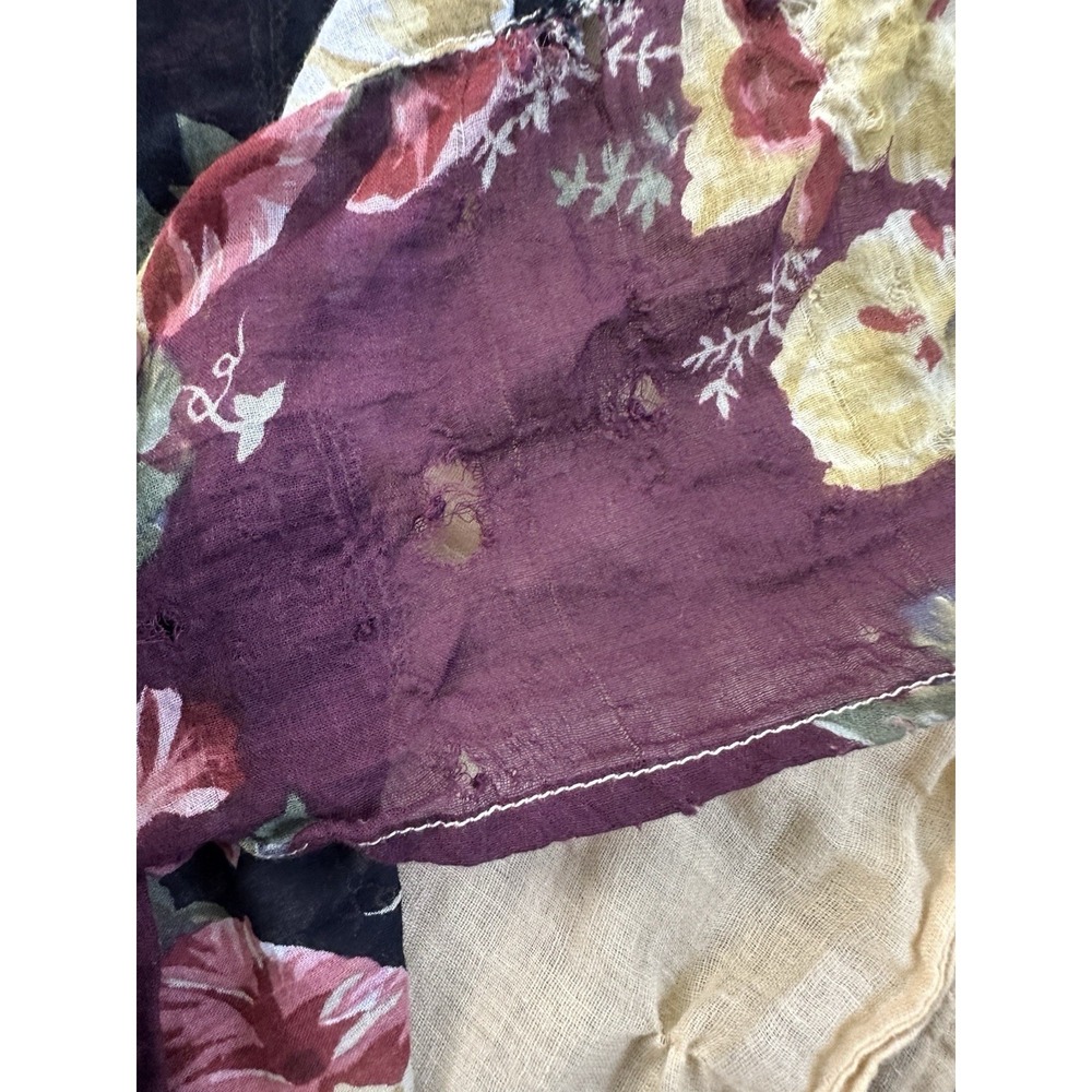 La Cera Comfortwear Dress Floral Cotton Short Sleeve Tiered Lightweight Women XL - Picture 10 of 12